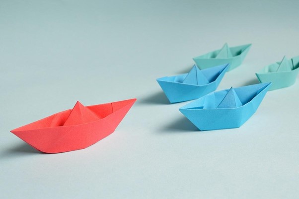 Paper Boats on Solid Surface